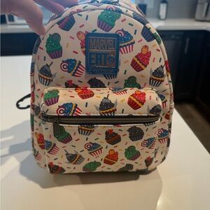 Marvel Eat the Universe Mini Backpack - Colorful Cupcake Print